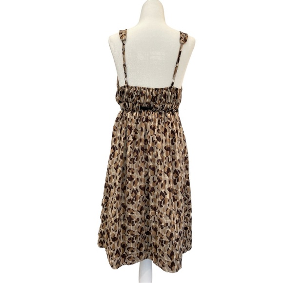 BCBG MAXAZRIA SILK COCKTAIL DRESS.EMPIRE WAIST.ABSTRACT ANIMAL PRINT.SIZE 4 - Picture 4 of 16